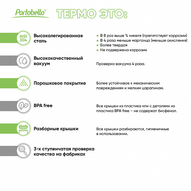 Термобутылка вакуумная герметичная Portobello, Fresco Neo, 500 ml, белая с логотипом в Краснодаре заказать по выгодной цене в кибермаркете AvroraStore